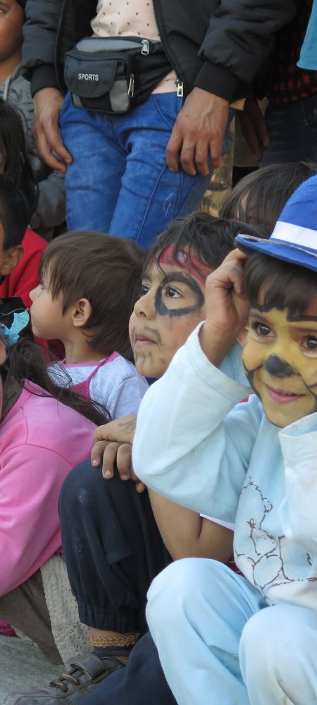 Group of kids with face paint